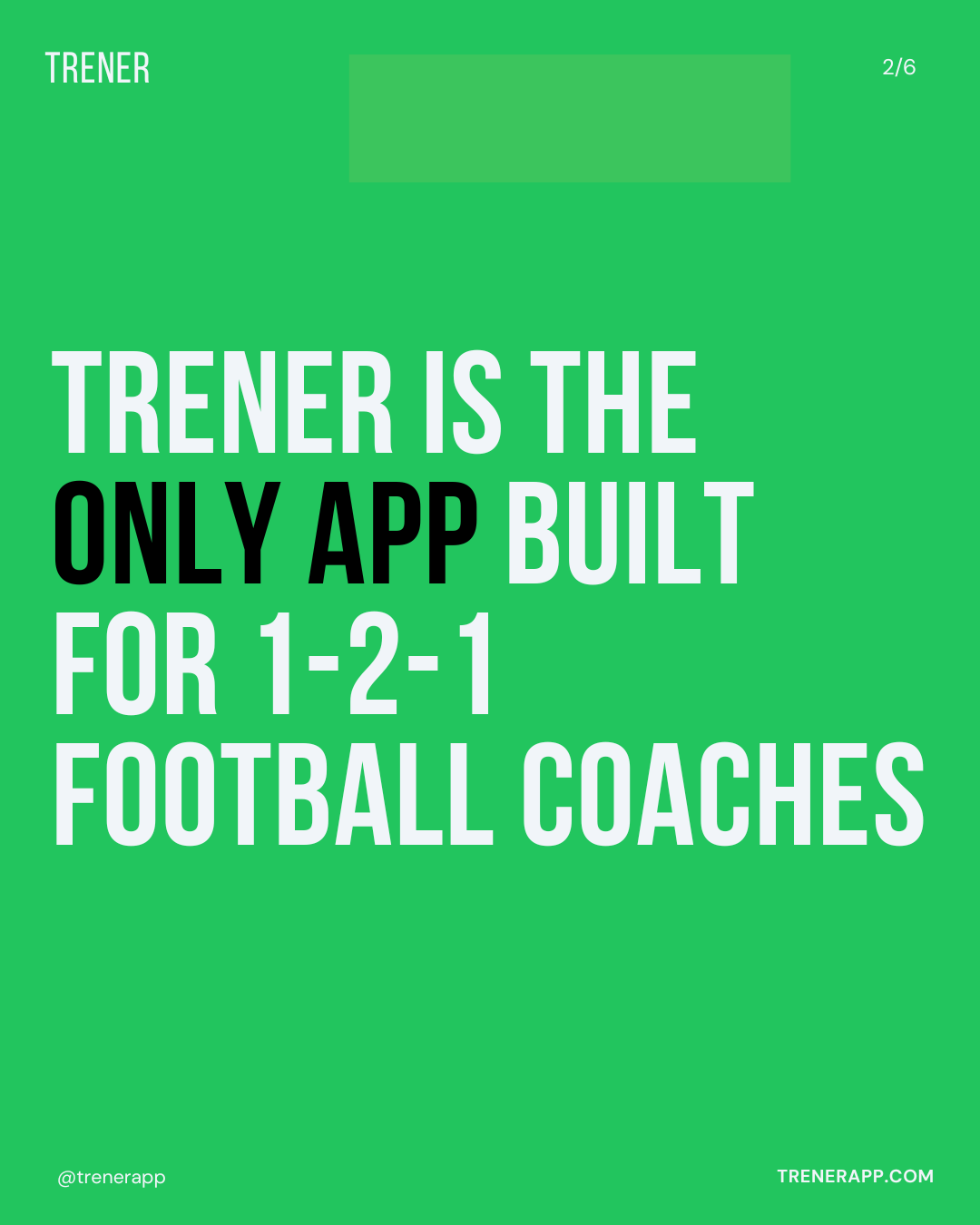 Trener is the only app built for 1-2-1 football coaches